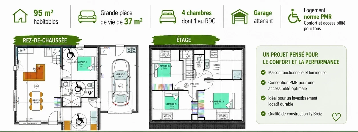 plan construction maison neuve camors morbihan constructeur ty breiz
